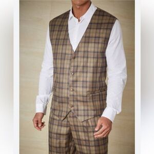 SHEIN Calvornis Mens Plus Plaid Print Vest